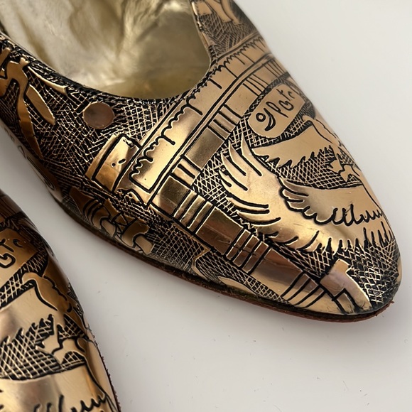 Vintage Rayne Custom Made Gold Shiny Heels! - Picture 6 of 15